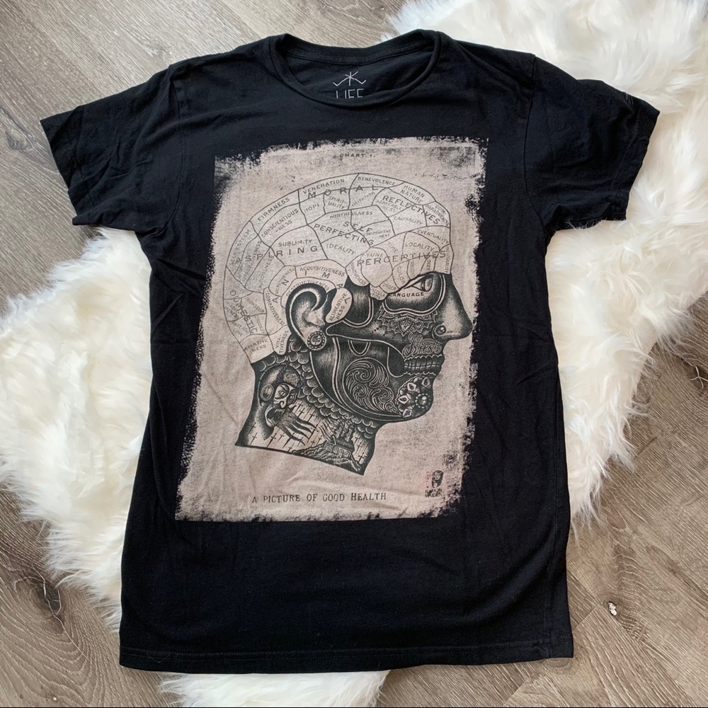 LIFE Clothing Co. Black Short Sleeve Skull Shirt